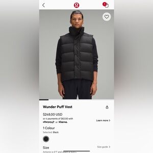 lululemon wunderpuff vest